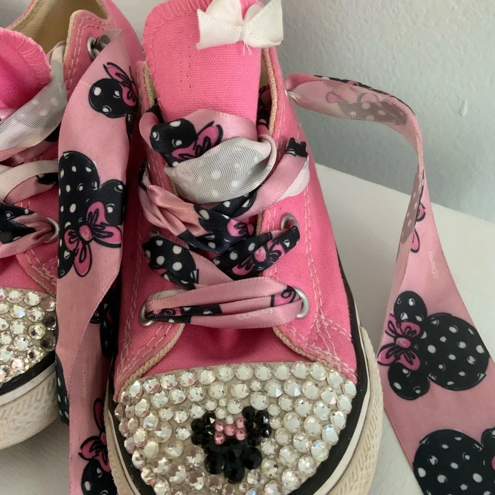 Mini Mouse Toddler Girls Bling Rhinestone Converse Sneakers
